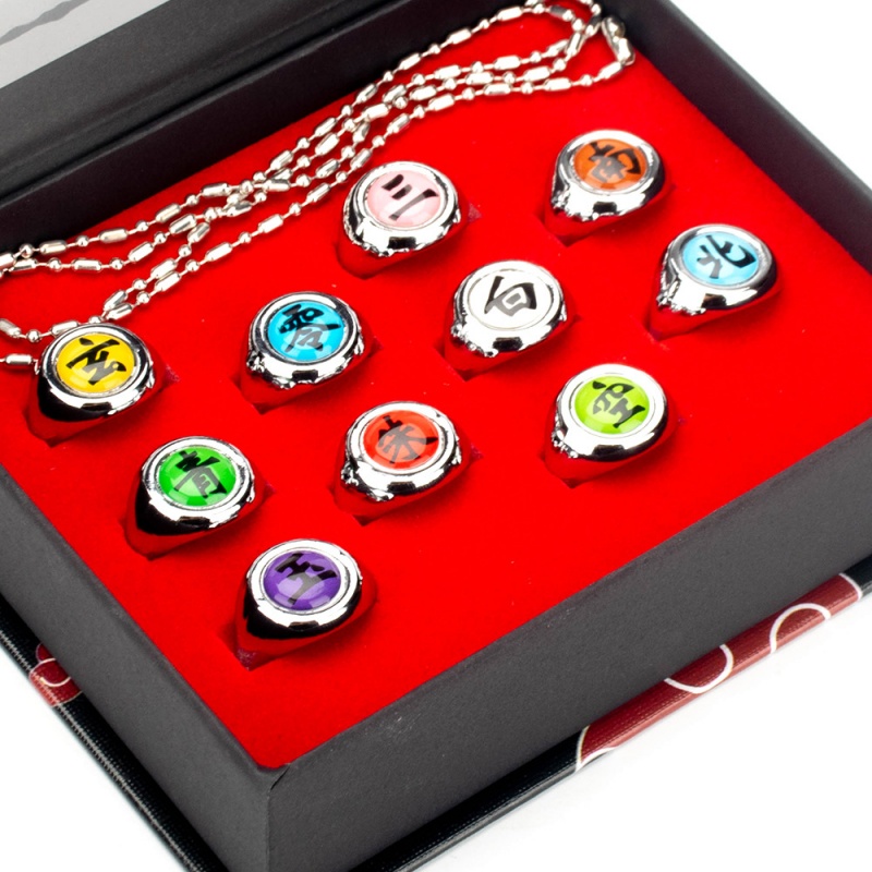 Rare Anime Merchandise - Set di 10 Anelli in Metallo